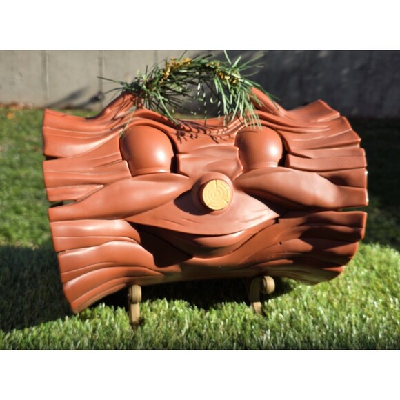 Christmas Yule Burner talking Singing Log  1999 Telco Battery Animated No Box - Picture 3 of 12